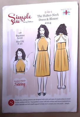 The Halter-Neck Dress & Blouse Simple Sew pattern #014 sizes 8-20 UNCUT |  eBay Australia