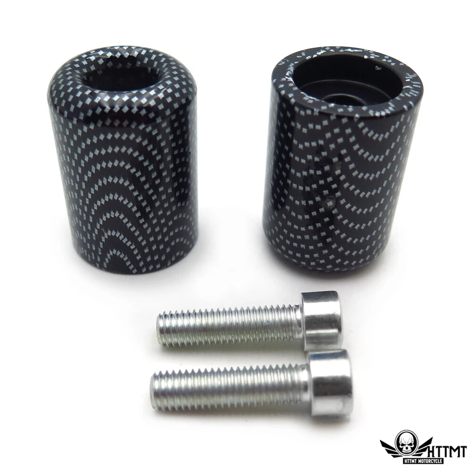 Kit deslizante de extremo de barra de agarre de carbono de goma para Kawasaki 2006-07 Ninja ZX-10R ZX10R Foto 4 de 4