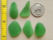 GENUINE PURE BEACH SEA GLASS SURF TUMBLED KELLY GREEN OCEAN FROSTED PENDANTS L1