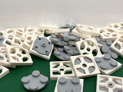 chanyou　VL10 2本② LEGO Turntable, 2 x 2 Plate With Light Grey Top, No. 3680 3679, 12