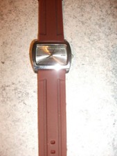 Silikon Armbanduhr Big Trend Gummi Watch Damen Uhr BraunSilikon Armbanduhr