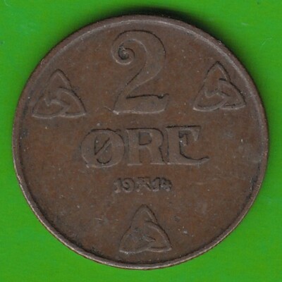 Norway 2 Öre 1914 Very Nice nswleipzig