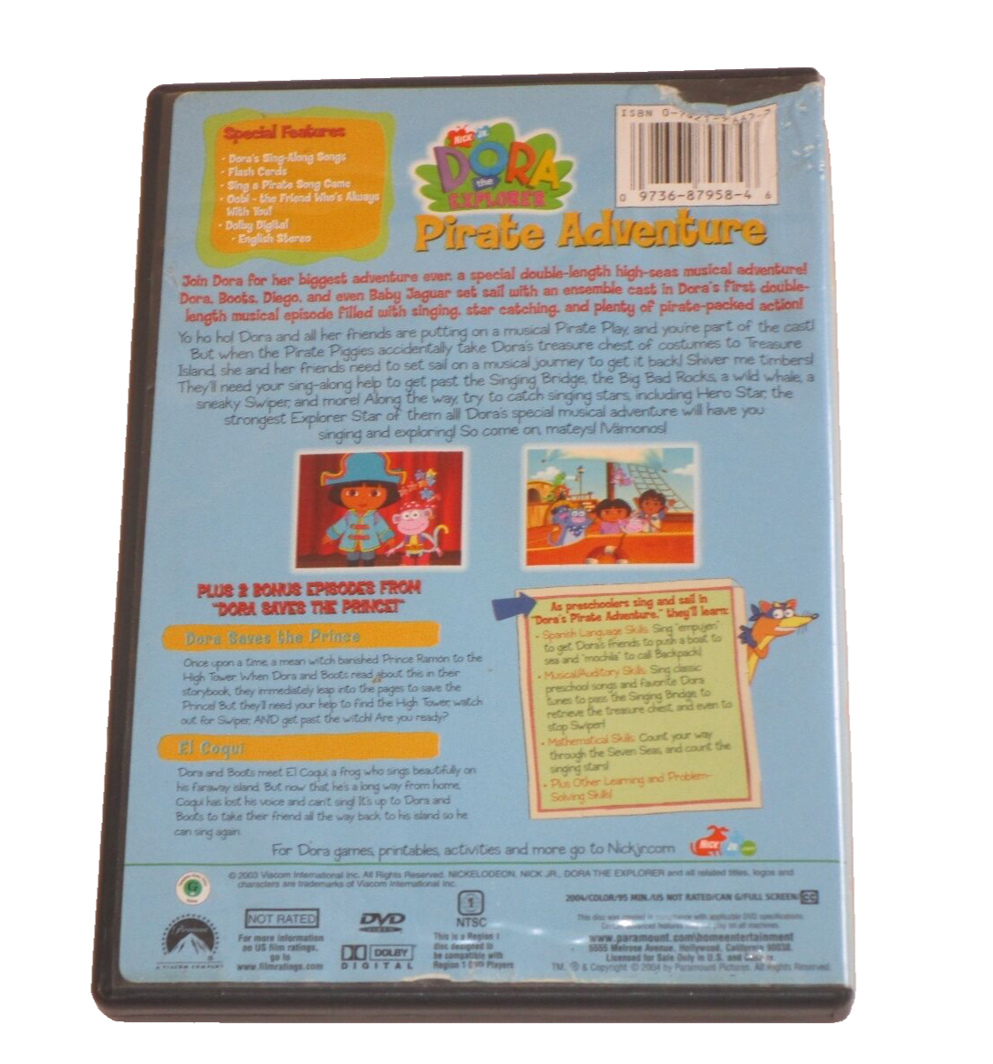 Dora the Explorer - Pirate Adventure (DVD, 2004) 97368795846| eBay