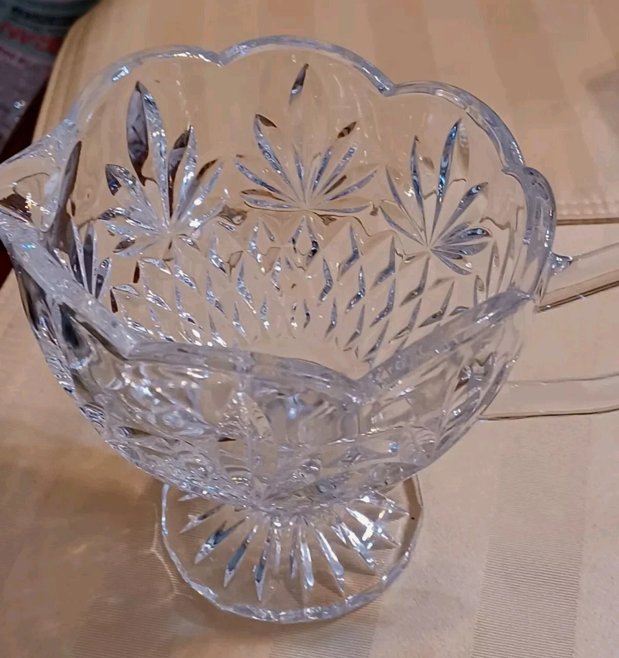 "De colección Cristal Shannon Gravy Barco/Crema 5"" Festoneado Starburst Piña Diamante" Foto 3 de 4