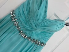 Capture, size 6 prom dress, new with tags, aqua light blue