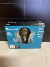 EcoSmart 60W LED Edison Light Bulb Dimmable 800 Lumens 3 Bulbs