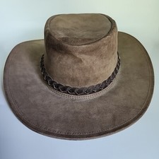 Jacaru Hat Adult L Kangaroo Brown Leather Australian Summer Outback Australia