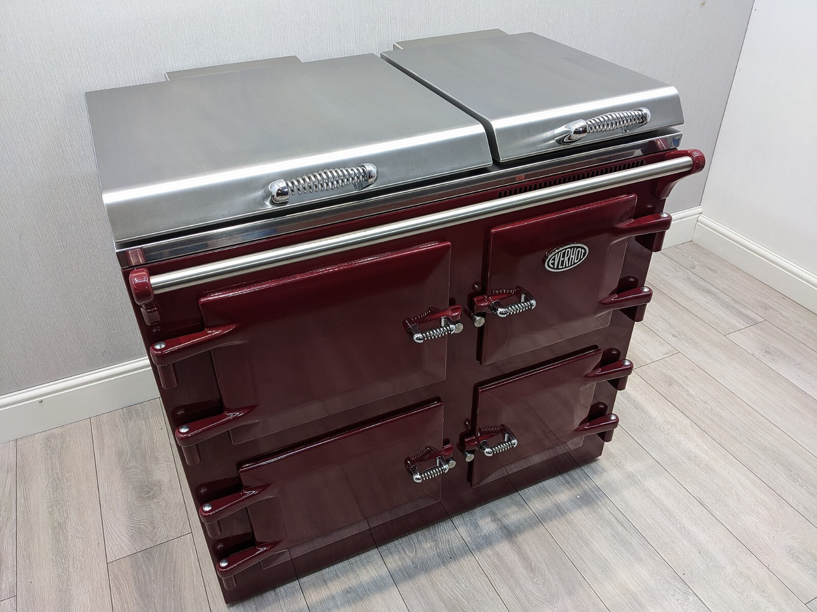 EVERHOT 100i ALL ELECTRIC RANGE COOKER 13 AMP WITH ECO MODE IN BURGUNDY