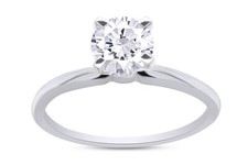 1-10CT GIA Authentic Round Lab Grown Diamond Solitaire Ring 14k Gold G-H VS-SI