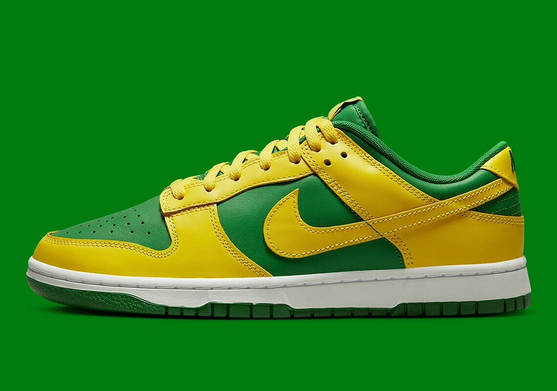 Nike Dunk Low Retro BTTYS Green Yellow Brazil Sneakers DV0833-300 Mens Size