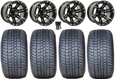 GTW Specter 10'' Golf Wheels Black 205x50 Pro Rider Tires Yamaha