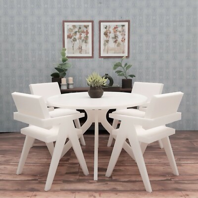  white TABLE 4 CHAIRS dining KITCHEN bistro FURNITURE cafe 1/6 scale for BARBIE