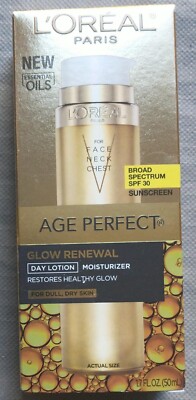 NEW L'Oreal Paris Age Perfect Glow Renewal Day Lotion Moisturizer 1.7 OZ Loreal 