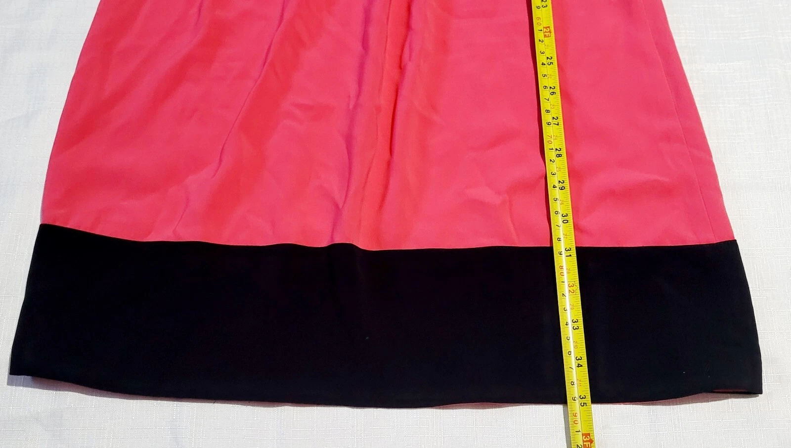 VETEMENTS Abito da donna rosa e nero Rachel Roy taglia 4 guaina vita elastica collo rotondo