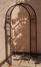 Rundbogen Rosenbogen Spalier Massiv 2 mm !! Monaco-RB 120/220 Roh / Rost