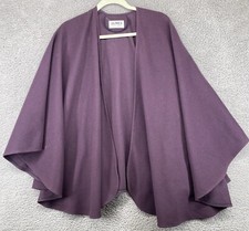 Peter James Wool Cashmere Short Serepe Purple Plum Wrap Shawl One Size