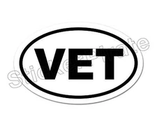 * Oval Car Magnet VET Magnetic Bumper Sticker