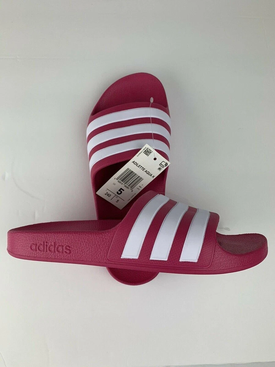 Adidas slippers pink sale