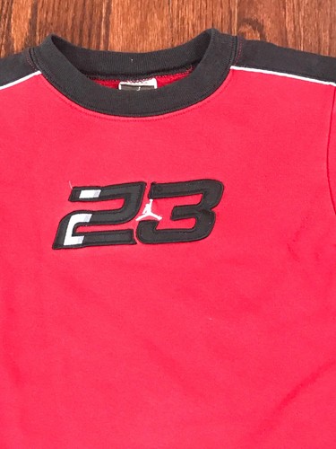 Boy’s Jordan #23 Long Sleeve Sweater Red Size Small 4-5 Yrs - Picture 2 of 3