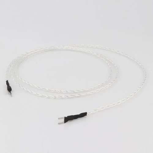 3 Cores Braid 5N Silver-plate Ground Wire Audio Cable with Rhodium Plated Y Plug - 第 2/7 張圖片