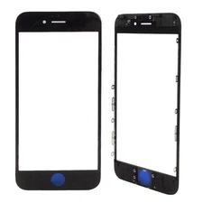 Touch Screen Lens Glass with Frame Black Replacement Part For iPhone Smart Phone