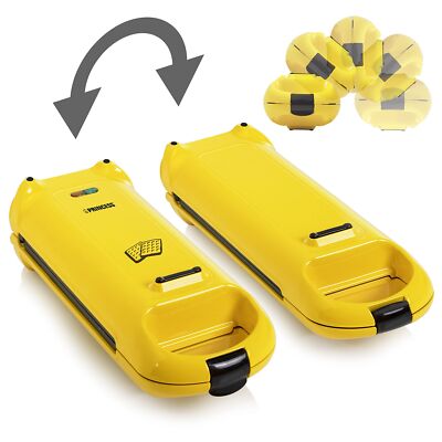 Waffle Maker Princess Flip - Cuoce 2 Waffle, Funzione Rotazione, Colore Giallo - Foto 2