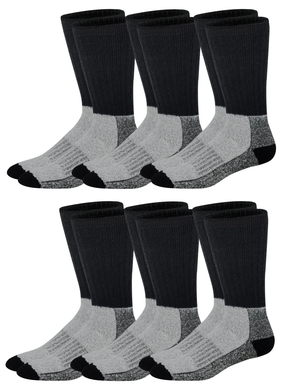 6 Pairs Black Men's Heavy Weight Wool Blend Extreme Weather Thermal Winter Socks
Opens in a new wind