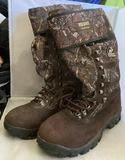 Bush Boots by Guide King Mens Brown Camo Knee Thigh High Fishing Boots Size 12