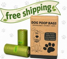 Dog Poop Waste Bags 120 Count 8 Rolls Biodegradable Eco-Friendly Leak Proof