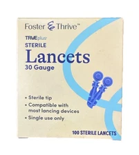 Diabetic Testing Supplies 500 Lancets 30 Gauge Foster & Thrive Twist Cap 4 boxes