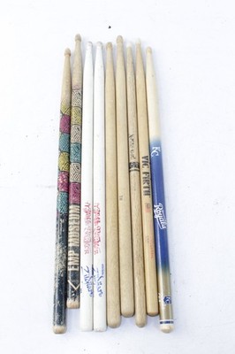9 Assorted used Drum Sticks / Travis Barker, Zildjian   #R8542
