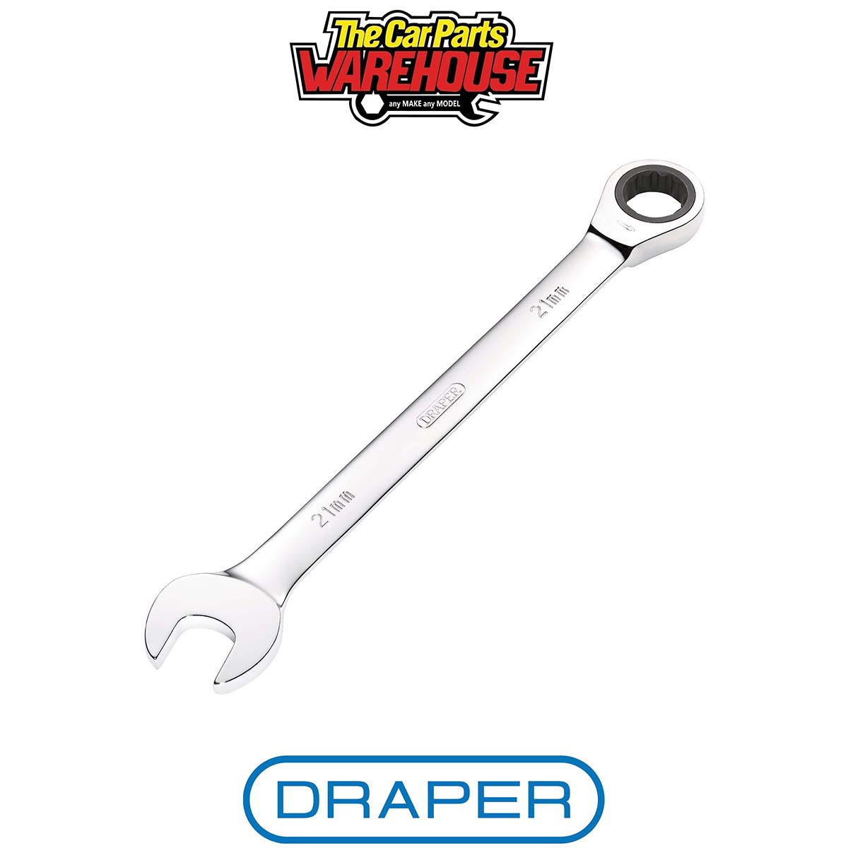 Draper 31020 Metric Ratcheting Combination Spanner 21mm