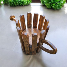 Portavaso Artgianale in Legno a forma di Innaffiatoio. Da Esterno e Interno.