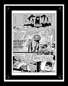 Dick Sprang Batman #106 Rare Production Art Pg 1 Monotone