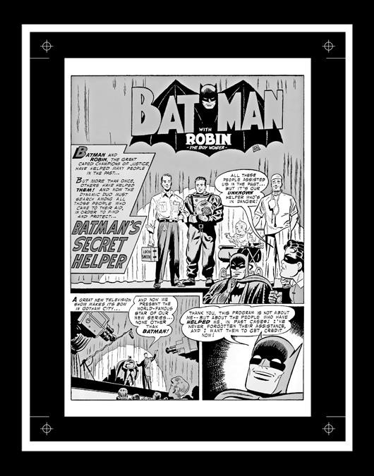 Dick Sprang Batman #106 Rare Production Art Pg 1 Monotone