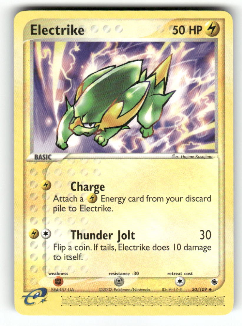 Electrike 30/109 - UC Ruby & Sapphire Pokemon NM