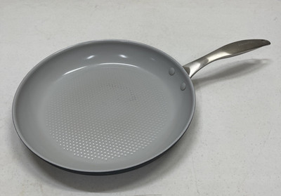 GreenPan Gray Ceramic Nonstick Frying Pan Skillet Stainless Handle Cookware Used