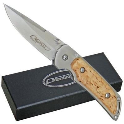 Marttiini OY Taschenmesser ''MFK Curly Birch Folding Knife'' Maserbirke Outdoor