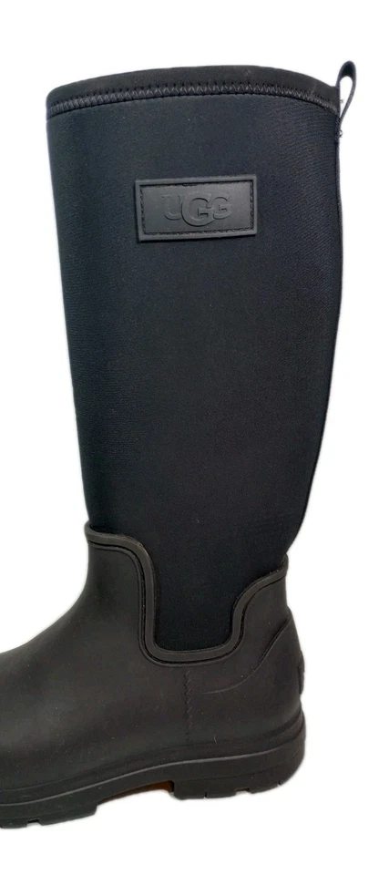 UGG Women's Droplet Tall Black Waterproof Rain Boots Size 11 - Image 2 of 4