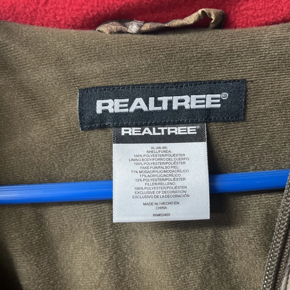 REAL TREE XTRA Women’s Camo Puffer Jacket XL Zip Hood - Fur Trim Removable - Image 2 of 4