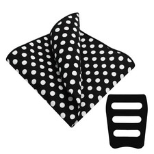 Pocket Squares for Men, Polka Dots Cotton Mens Handkerchiefs Black Polka Dots