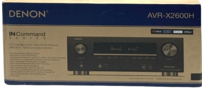 Denon AVR-X2600H 7.2-Channel Full 4K Ultra HD AV Receiver with