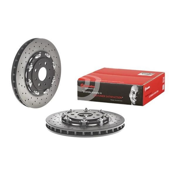 2X Brembo Bremsscheiben 305Mm Bremsscheibe Zweiteilig Gelocht/Innenbel. Vorne-image
