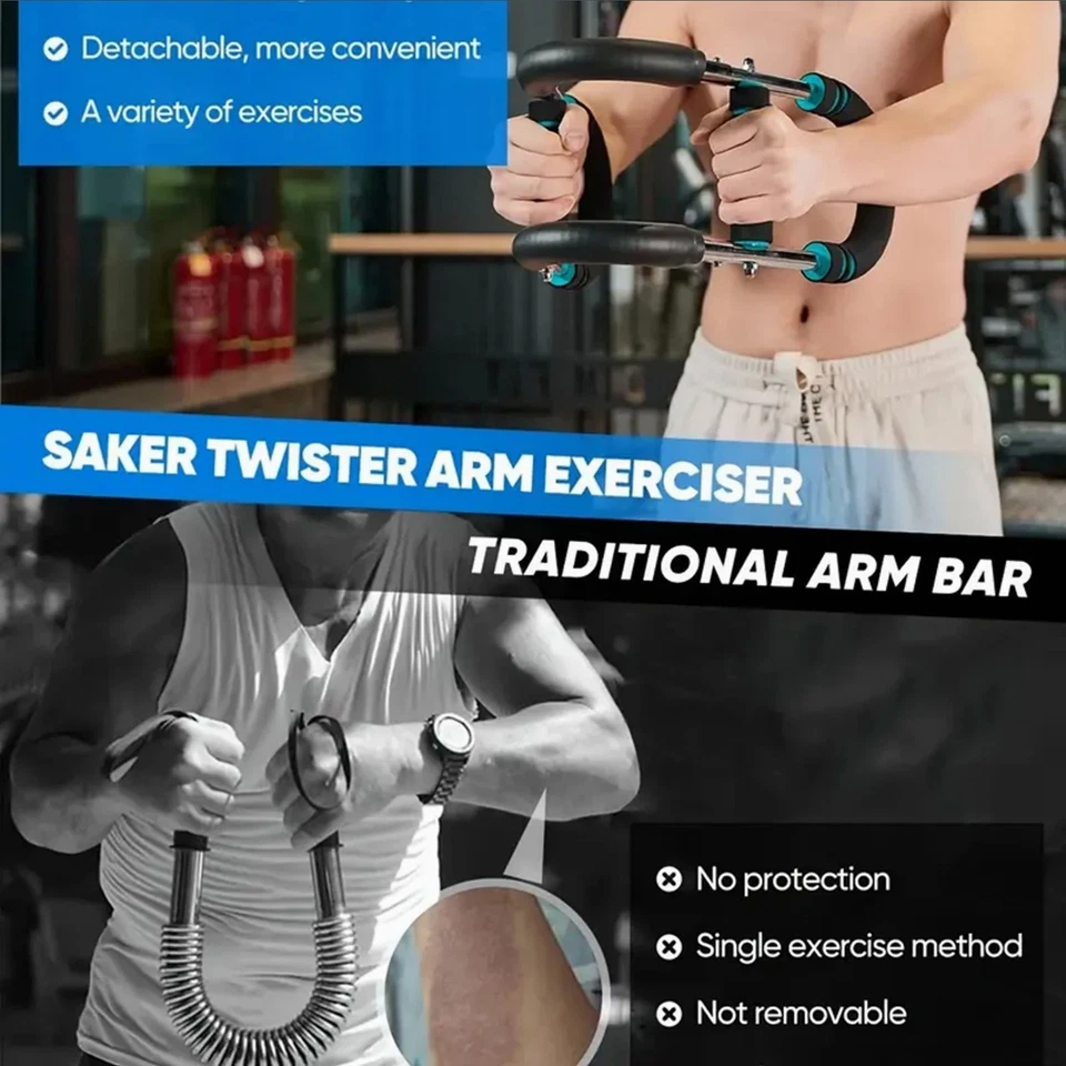 40 kg Pinza de mano en forma de U Entrenador de brazo Barra Twister Potencia Equipo de fitness Foto 4 de 4