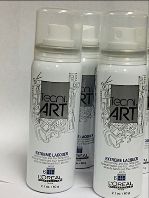 3 - L Oreal  Pro Tecni Art Extreme Lacqer #6 Anti Frizz Hair Spray 2.1oz  NEW