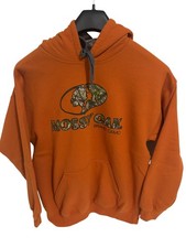 Mossy Oak Hooded Pullover Sweatshirt Mens Size Large Camo Logo