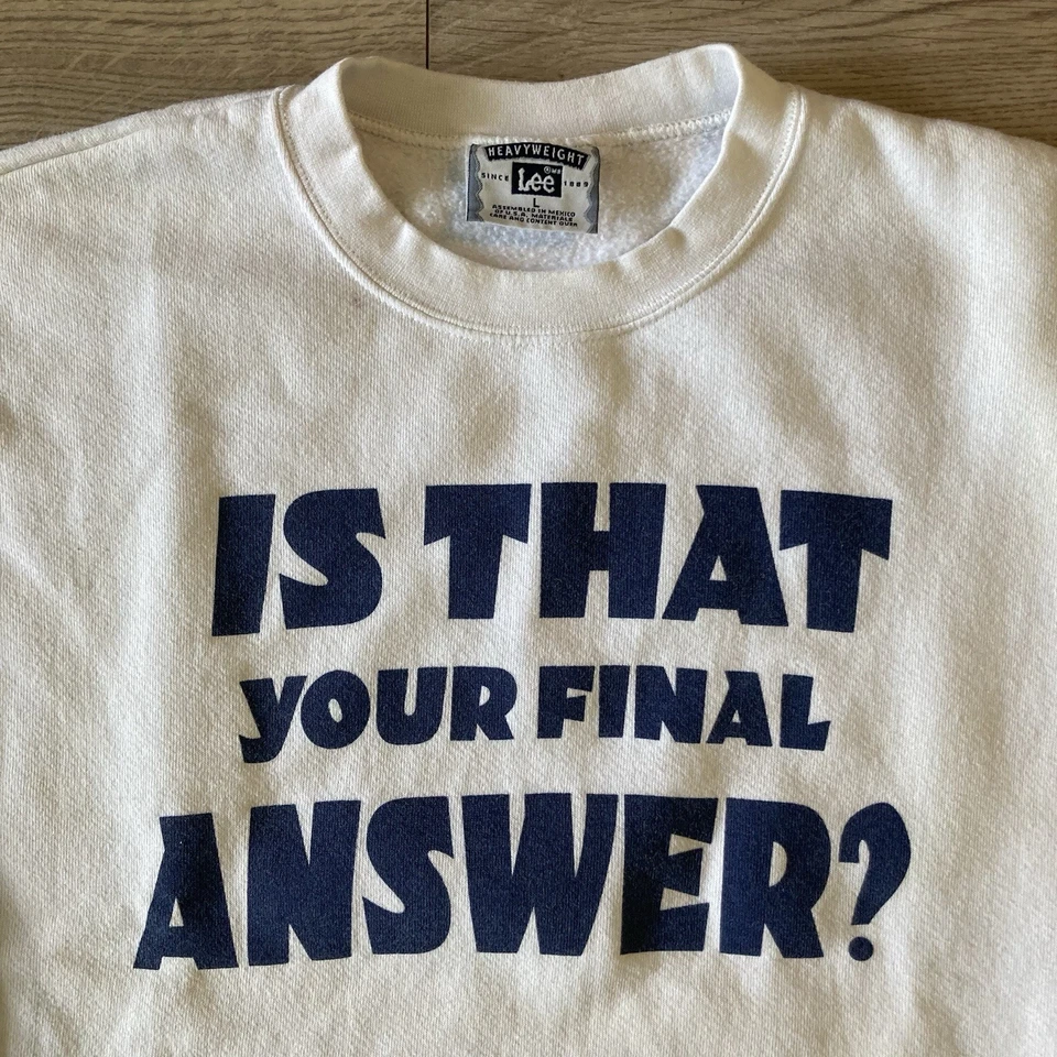 Sudadera promocional de programa de televisión años 90 Lee peso pesado L Foto 2 de 4