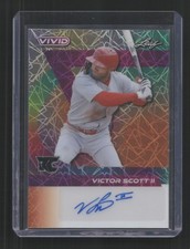 2024 Leaf Vivid #BA-VS1 Victor Scott II Base (RC) Autographs Laser Orange