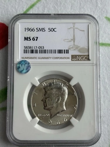 1966 SMS 50c Kennedy Half Dollar MS67