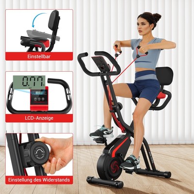 Spinning Bike Heimtrainigsgerät Heimtrainer Fahrrad Fitnessbike mit LCD Display